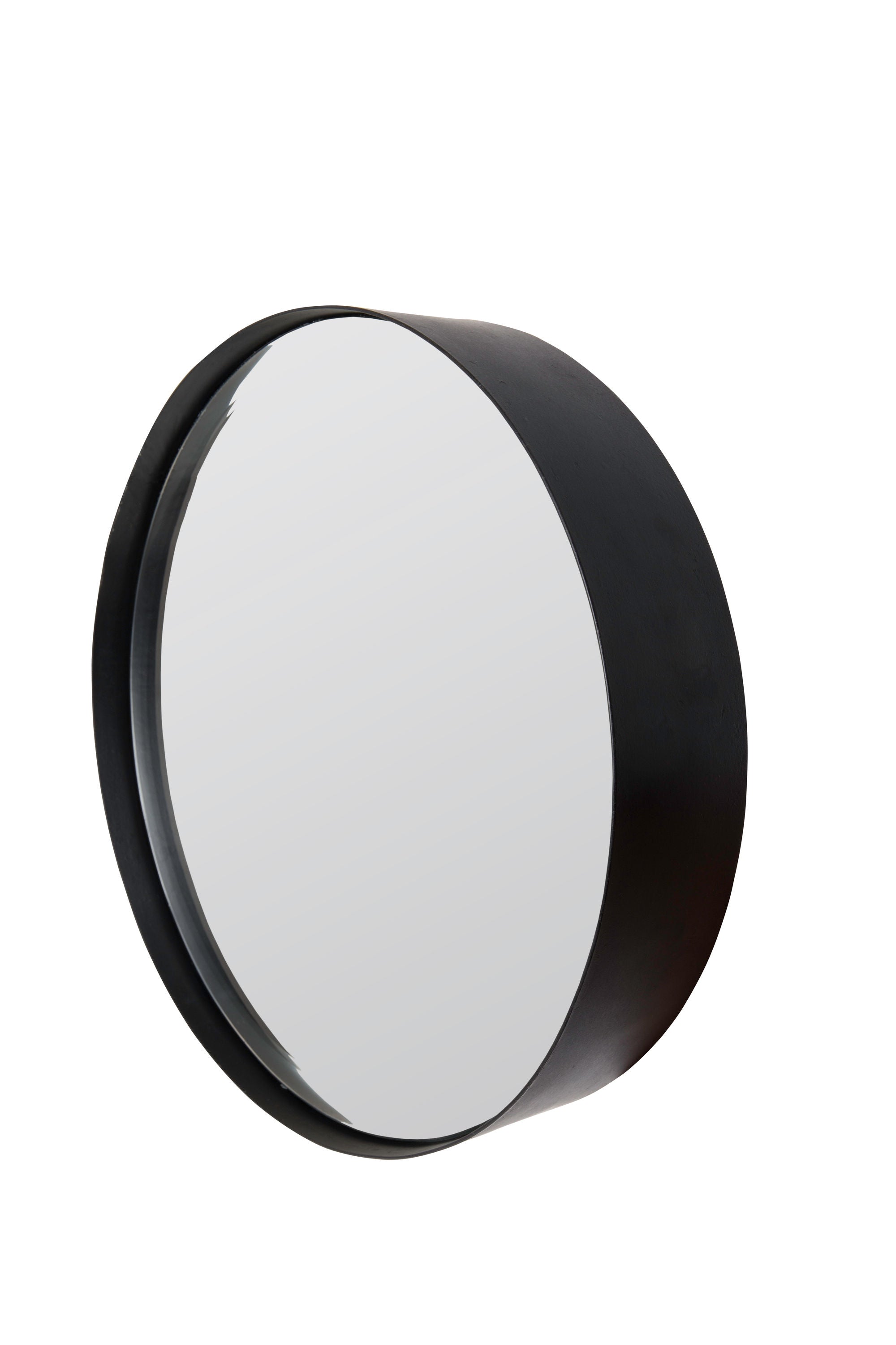 Raj Black Round Wall Mirror Medium